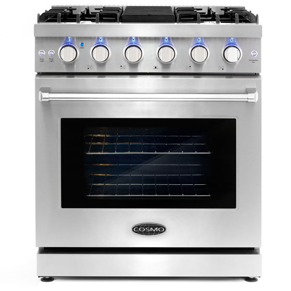 Cosmo 30" 4.5 Cubic Feet Gas Freestanding Convection Range & Reviews